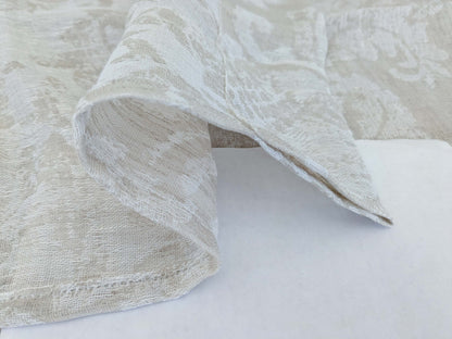 2.4y x 54"w Scalamandre Alhambra Bella Chantilly Beige Sheer Damask MSRP USD 298/y 32-Ev49