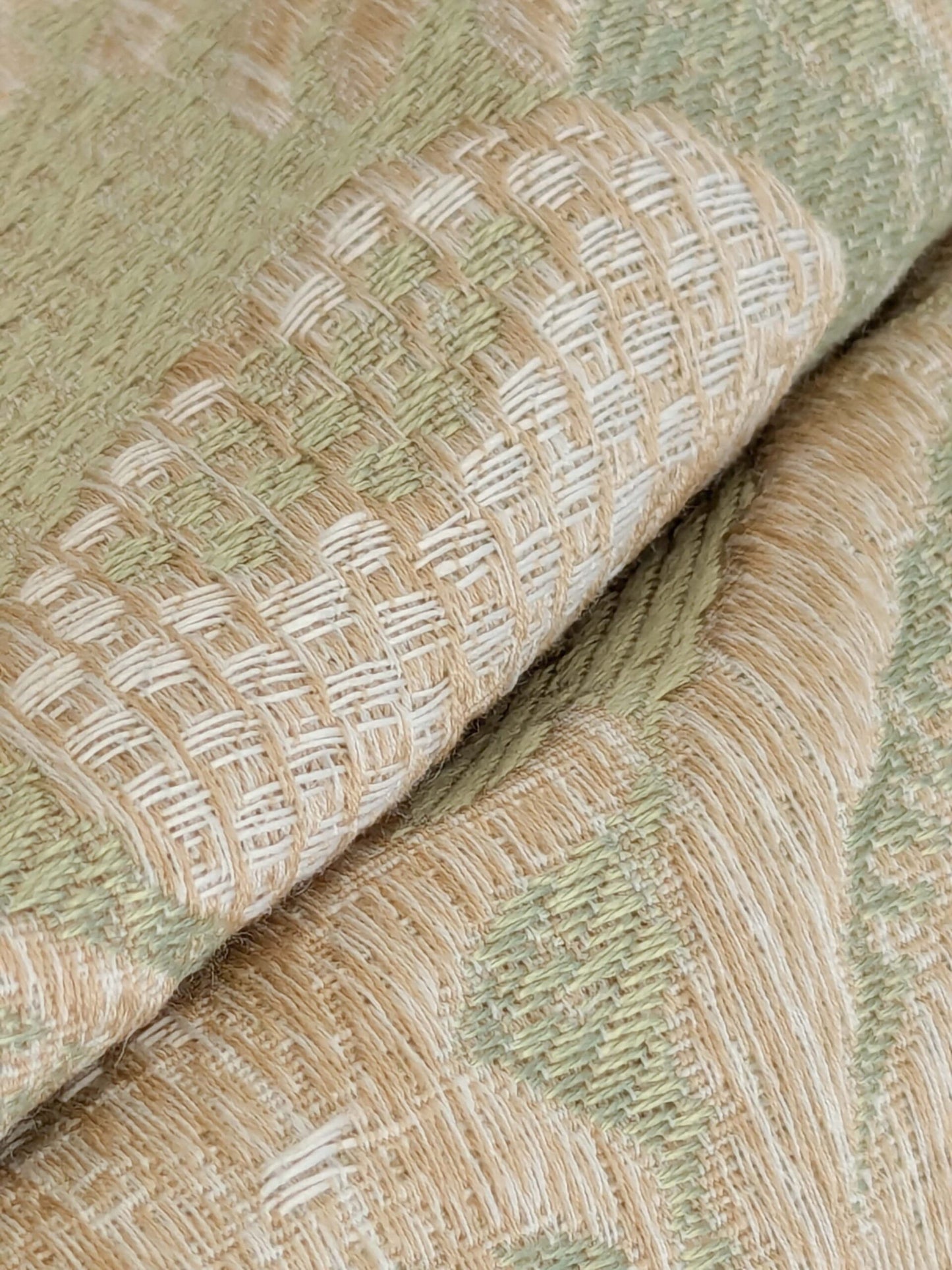 1.2y x 55"w Scalamandre Boutonniere Leaf Green Renaissance Small Scale Berry Pomegranate Jacquard Cotton Linen MSRP USD 402/y 33-Ev49