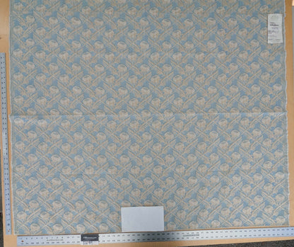 1.2y x 55"w Scalamandre Boutonniere Powder Blue Renaissance Small Scale Berry Pomegranate Jacquard Cotton Linen MSRP USD 402/y 34-Ev49