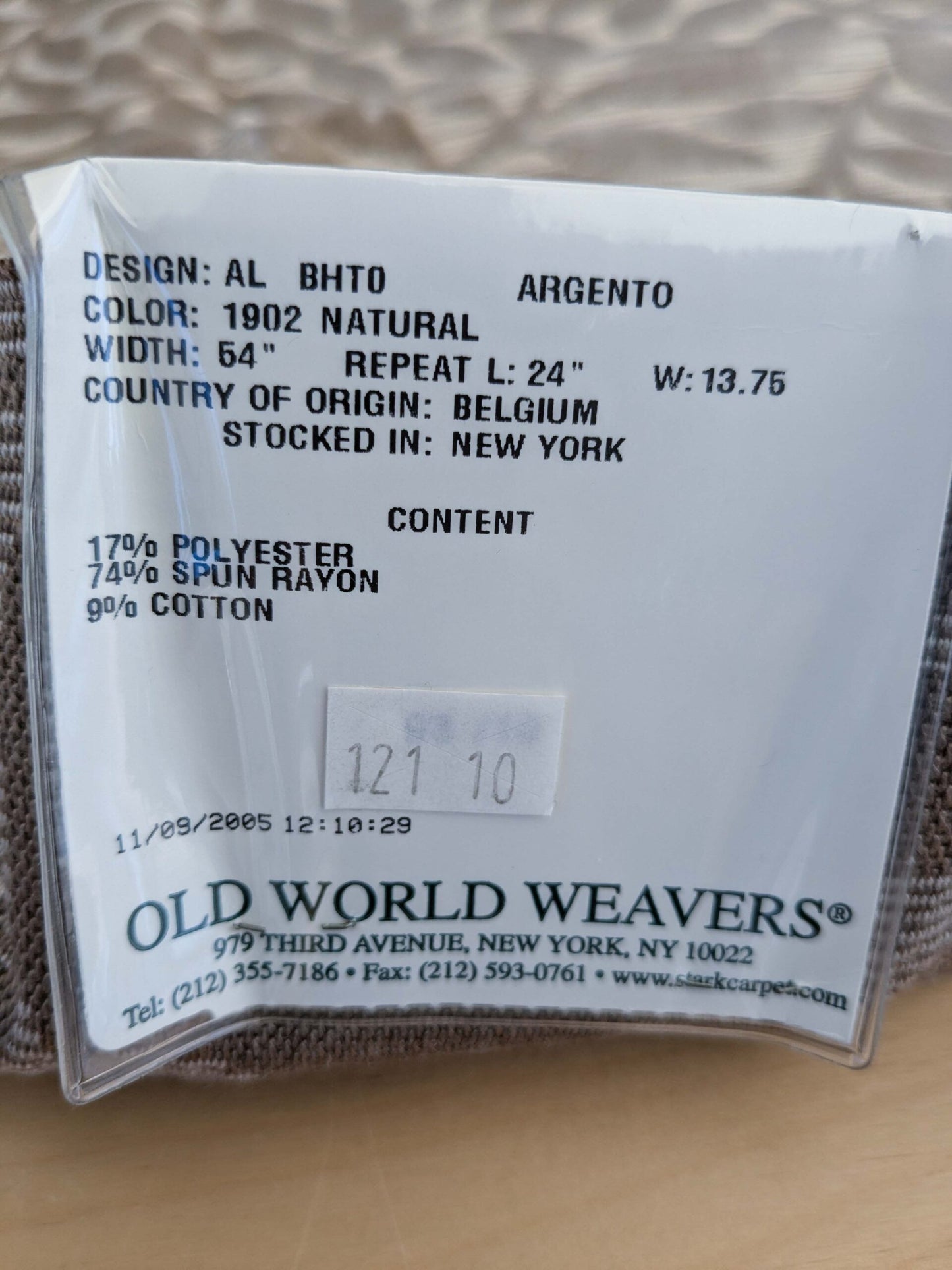 4 EV50 25" x 26" Scalamandre Square Argento Natural Cream Cut-Velvet Leaves MSRP USD 380/y