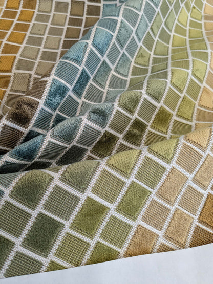 7 EV50 36" x 28" Scalamandre Square Old World Weavers Ottava Meadow Geometric Ombre Small Scale MSRP USD200/y