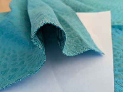 10 EV50 26" x 26" Scalamandre Old World Weavers Chrysanth Turquoise Blue Plains Texture Floral Small Jacquard