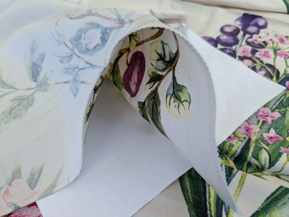 15 EV50 35" x 27" Scalamandre Square Silk Flower Market Petals Floral Print Embroidery Pink Red Purple Green MSRP USD 512/y