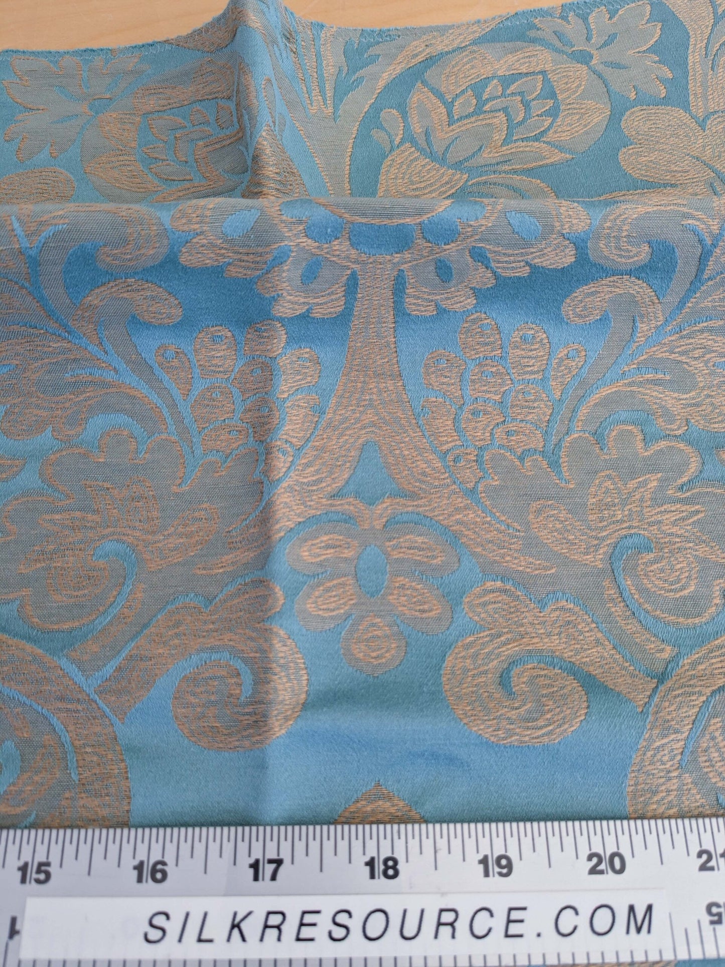 16 EV50 25" x 25" Scalamandre Lelievre Coppelia Capri Blue Brown Large Jacquard