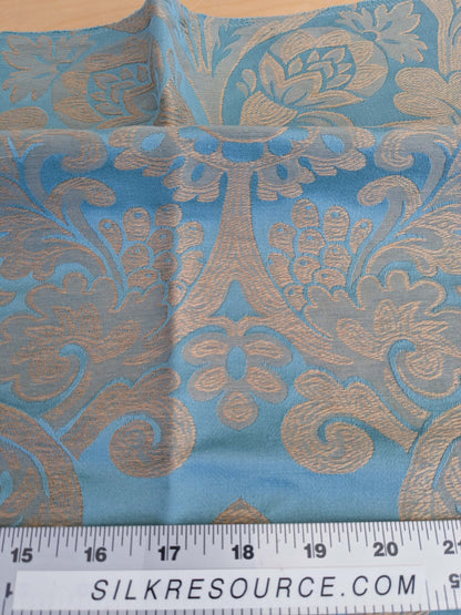 16 EV50 25" x 25" Scalamandre Lelievre Coppelia Capri Blue Brown Large Jacquard