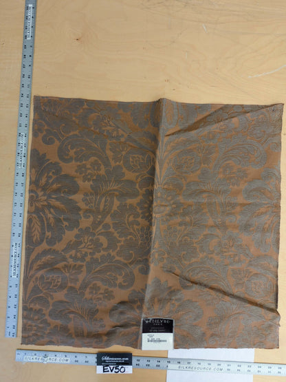18 EV50 25" x 25" Scalamandre Lelievre Coppelia Tabac Gray Brown Large Jacquard