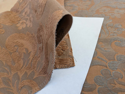 18 EV50 25" x 25" Scalamandre Lelievre Coppelia Tabac Gray Brown Large Jacquard