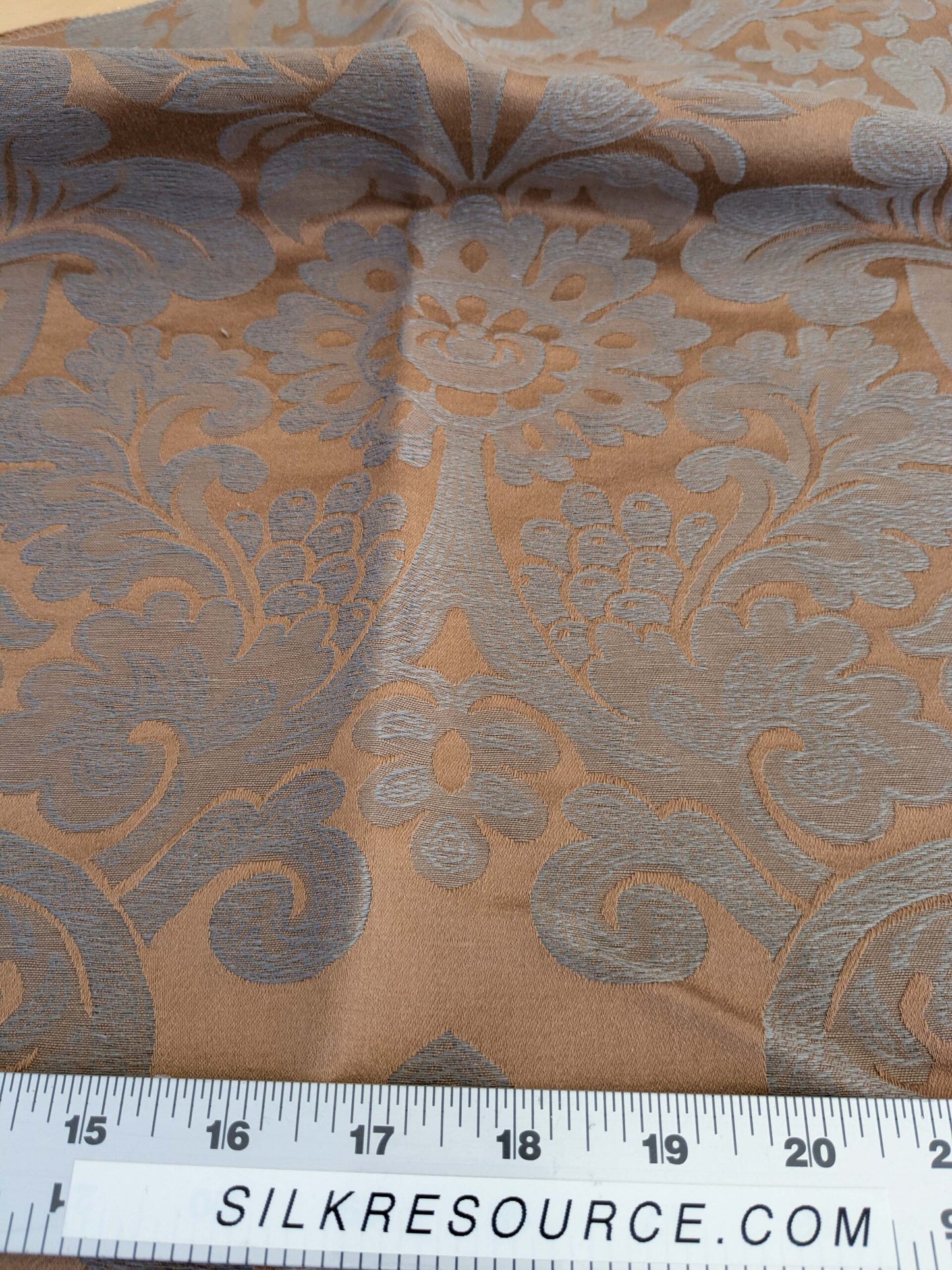 18 EV50 25" x 25" Scalamandre Lelievre Coppelia Tabac Gray Brown Large Jacquard