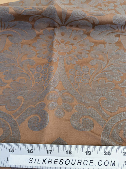 18 EV50 25" x 25" Scalamandre Lelievre Coppelia Tabac Gray Brown Large Jacquard