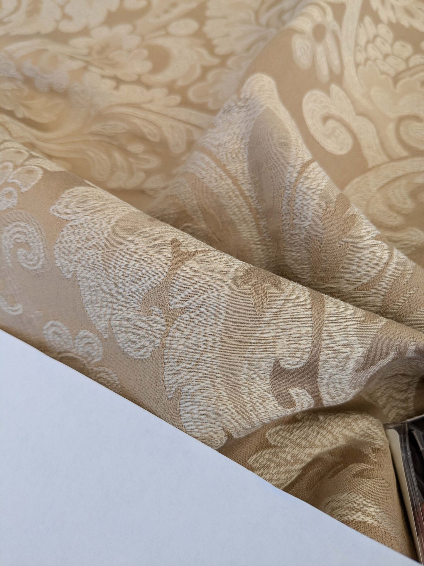 19 EV50 25" x 25" Scalamandre Lelievre Coppelia Sable Beige Large Jacquard