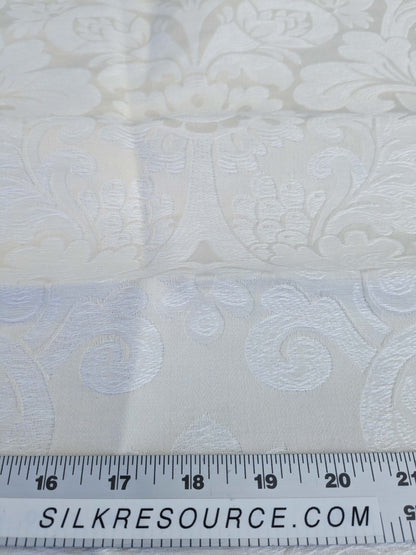 20 EV50 25" x 25" Scalamandre Lelievre Coppelia Blanc White Large Jacquard