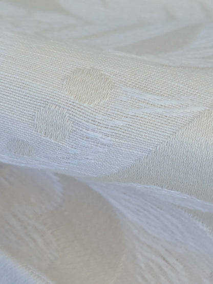 20 EV50 25" x 25" Scalamandre Lelievre Coppelia Blanc White Large Jacquard