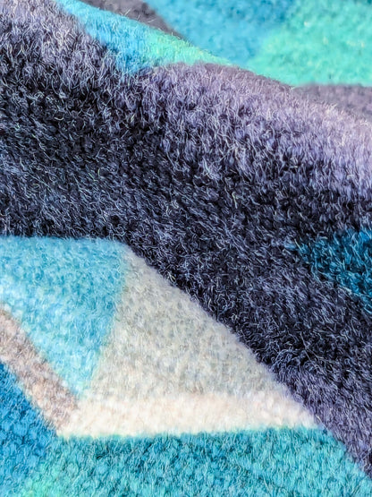 21 EV50 28" x 28" Scalamandre Various ALDECO Stylish Velvet Emerald Reflections Blue Geometric MSRP USD400+