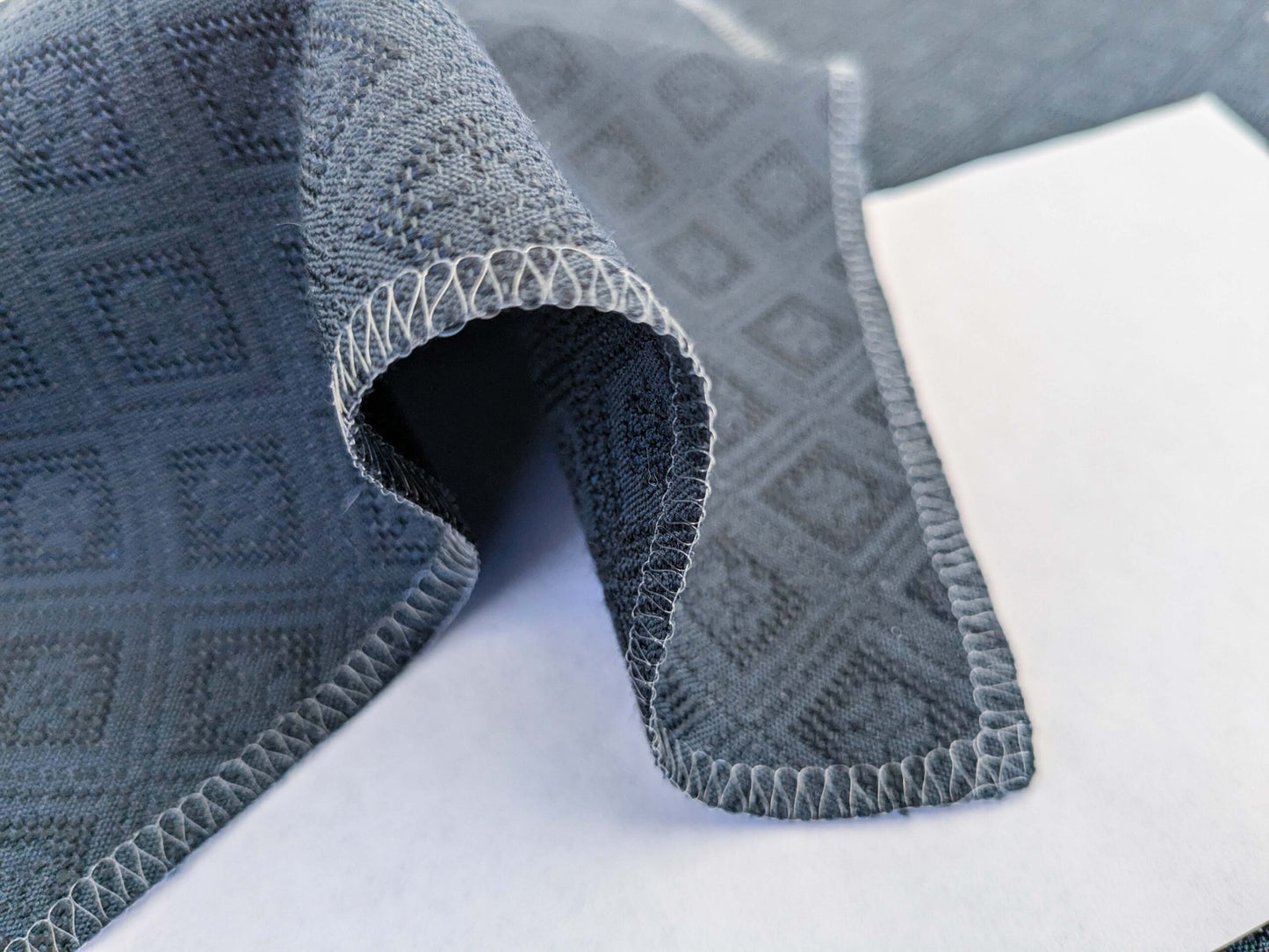 23 EV50 26" x 27" Scalamandre Lelievre Paris Nero Noir Black Polyester Small Scale Texture