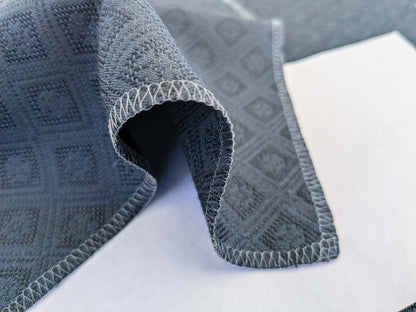 23 EV50 26" x 27" Scalamandre Lelievre Paris Nero Noir Black Polyester Small Scale Texture