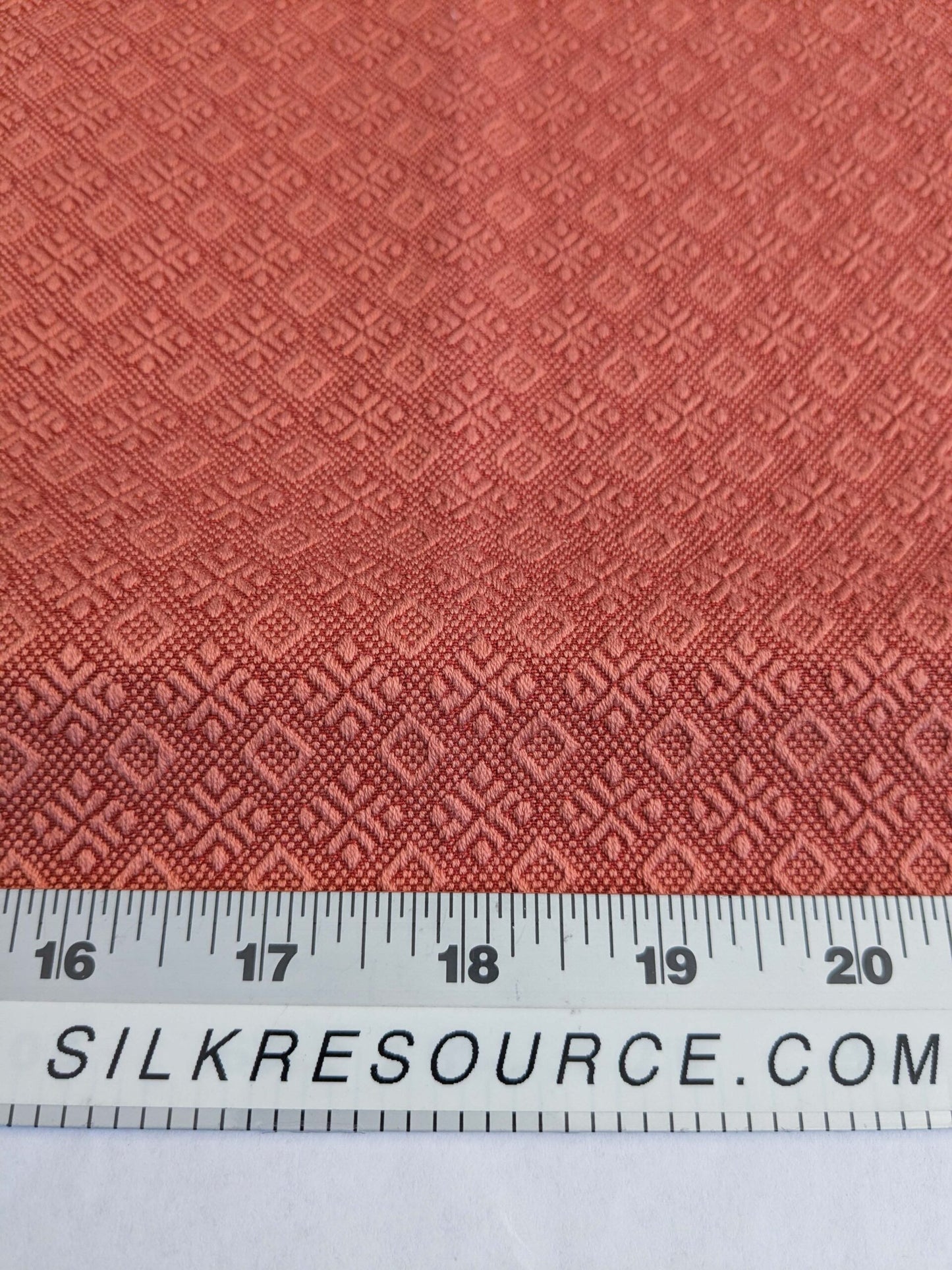 24 EV50 15" x 26" Scalamandre Lelievre Paris Colibre Poterie Red Small Jacquard Texture Viscose