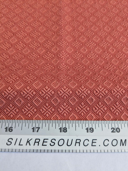 24 EV50 15" x 26" Scalamandre Lelievre Paris Colibre Poterie Red Small Jacquard Texture Viscose