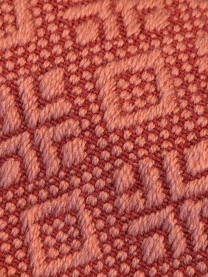 24 EV50 15" x 26" Scalamandre Lelievre Paris Colibre Poterie Red Small Jacquard Texture Viscose