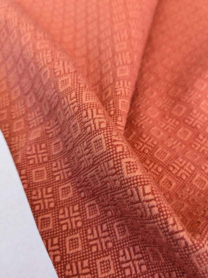 24 EV50 15" x 26" Scalamandre Lelievre Paris Colibre Poterie Red Small Jacquard Texture Viscose