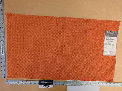 25 EV50 15" x 26" Scalamandre Lelievre Paris Colibre Abricot Orange Small Jacquard Texture Viscose