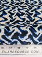 27 EV50 27" x 27" Scalamandre Aldeco Nirvana Velvet Deep Cobalt Blue White Abstract