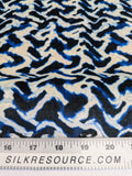 27 EV50 27" x 27" Scalamandre Aldeco Nirvana Velvet Deep Cobalt Blue White Abstract