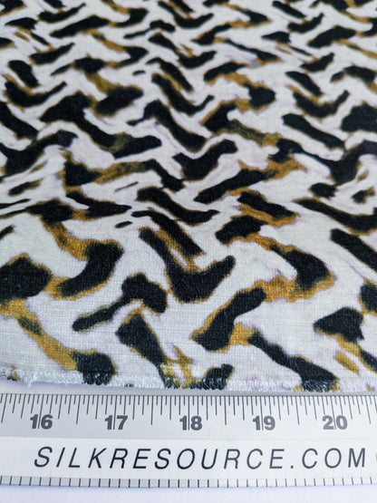 28 EV50 27" x 27" Scalamandre Aldeco Nirvana Velvet Bronze Mist Black Brown White Abstract