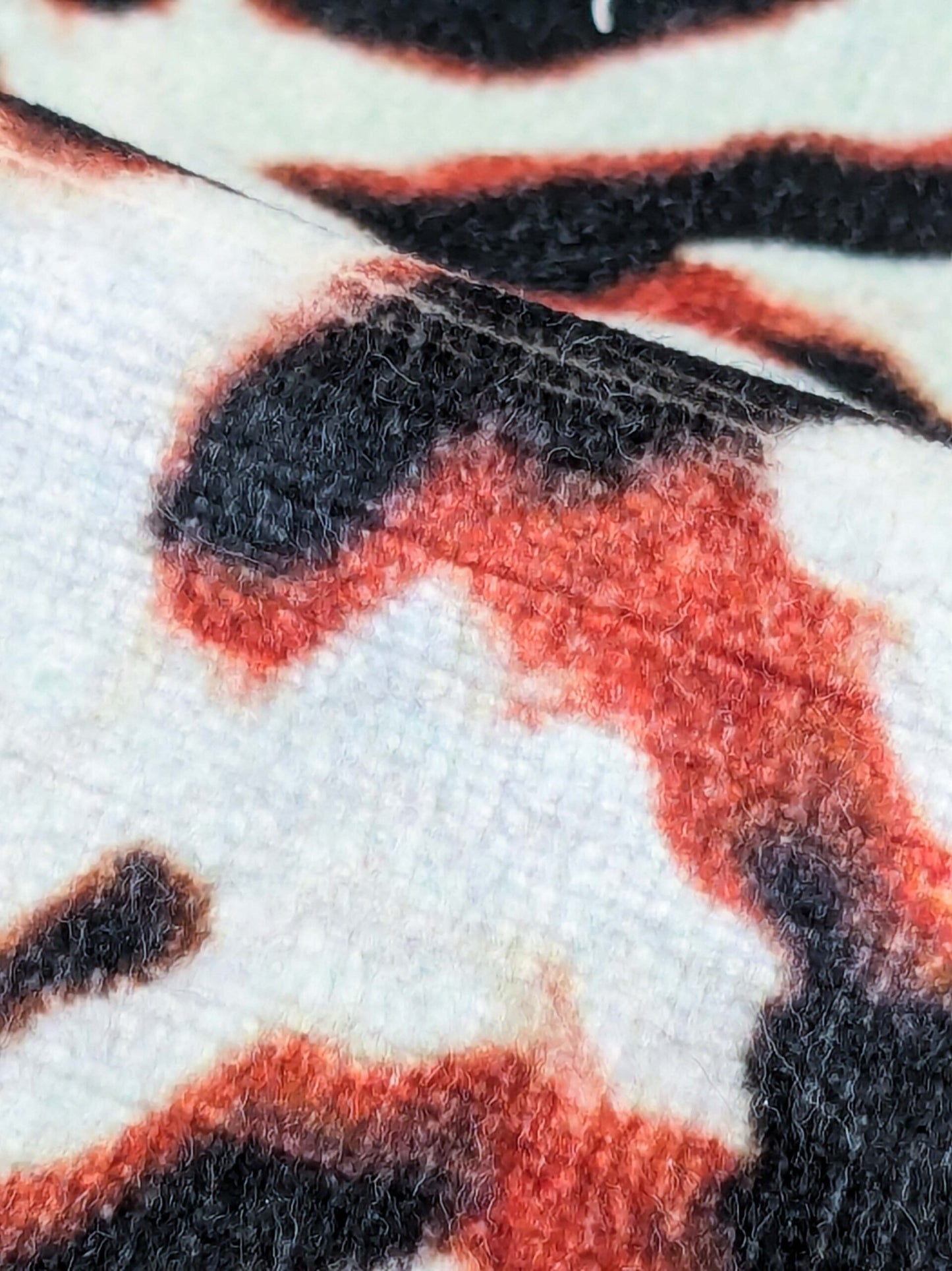 29 EV50 25" x 27" Scalamandre Aldeco Nirvana Velvet Therre Orange Black White Abstract