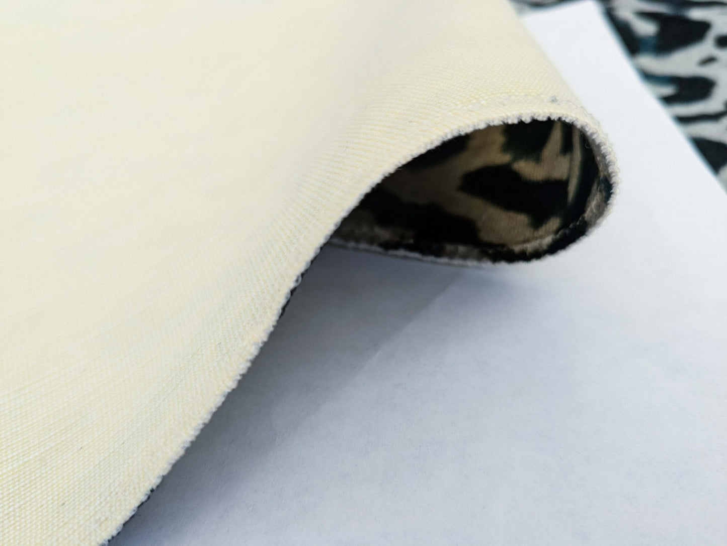 30 EV50 25" x 27" Scalamandre Aldeco Nirvana Velvet Deep Sea Black Blue White Abstract