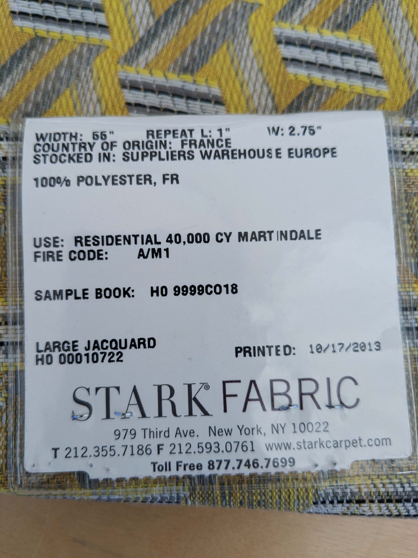 33 EV50 25" x 26" Scalamandre Lelievre Paris Tribu Citron Large Jacquard Yellow Polyester Geometric Graphic MSRP USD576/y