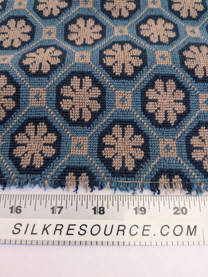 34 EV50 18" x 24" Scalamandre Colony Xi’an Blue Souffle Chinoiserie Diamond Ogee Geometric MSRP USD 598/y