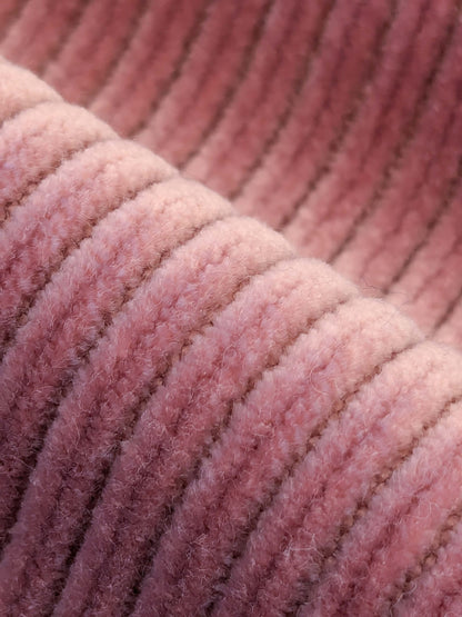 35 EV50 25" x 27" Scalamandre Lelievre Paris Riga M1 Tamaris Purple Velvet Polyester Stripe Ottoman