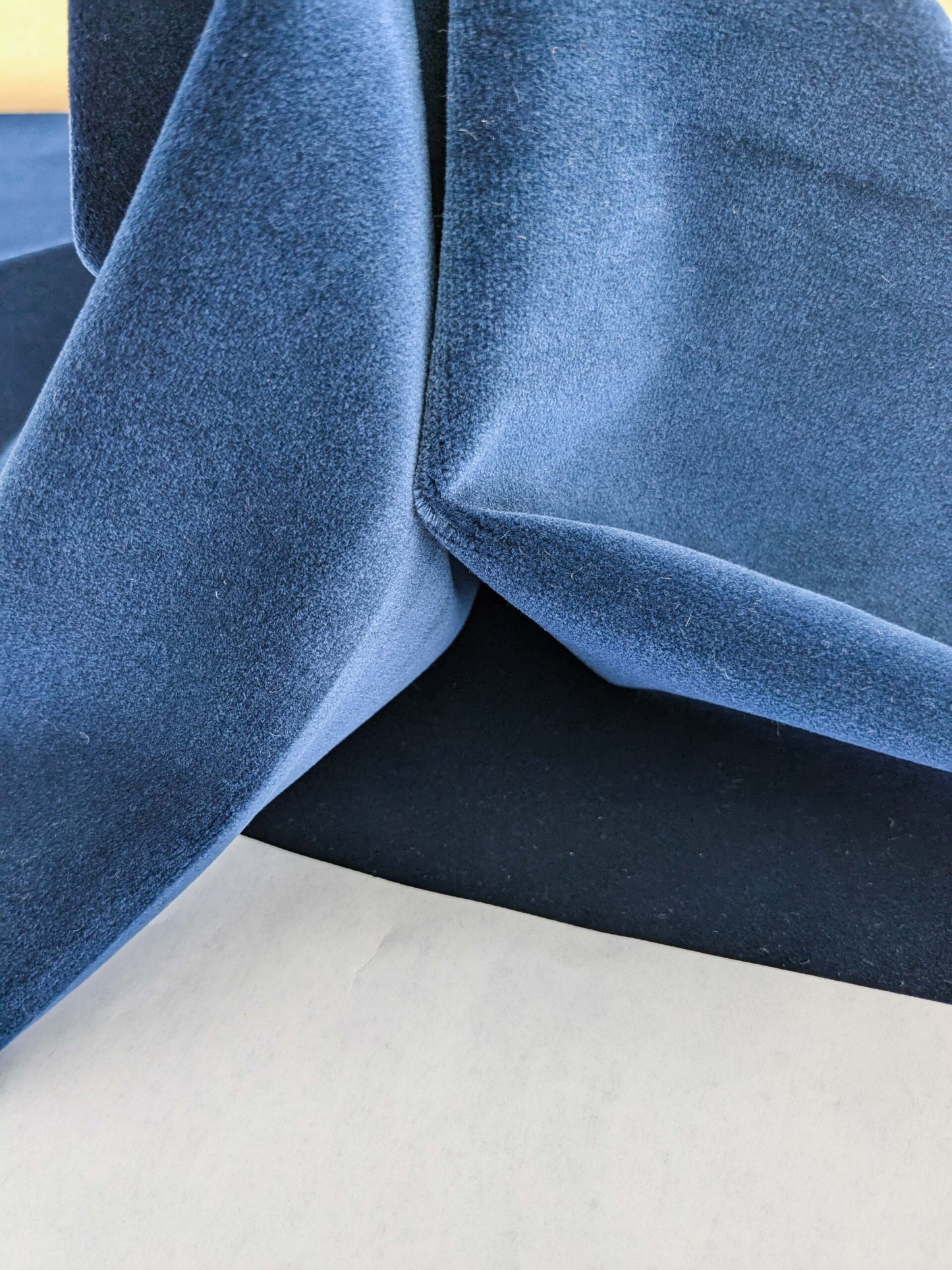 41 EV50 26" x 27" Scalamandre Colony Roma Argo Blu Notte Cotton Velvet Solid Plain