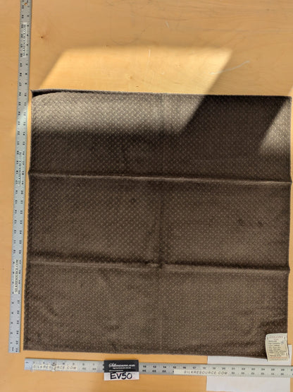 42 EV50 26" x 27" Scalamandre Colony Roma Argo Canestrino Elefante Brown Cotton Velvet Lattice Small Scale MSRP USD380/y