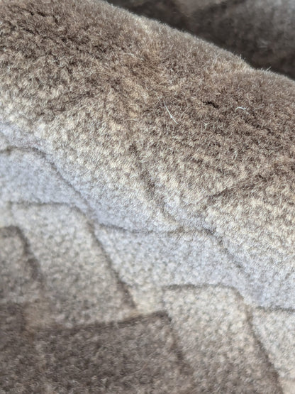 42 EV50 26" x 27" Scalamandre Colony Roma Argo Canestrino Elefante Brown Cotton Velvet Lattice Small Scale MSRP USD380/y