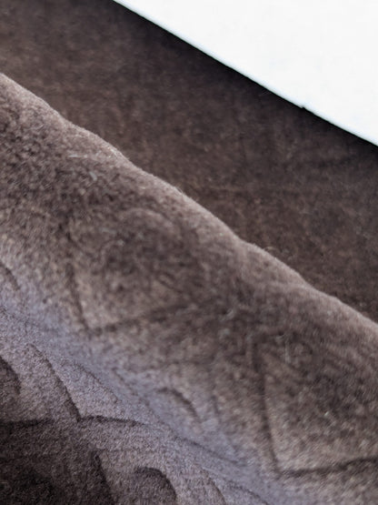 43 EV50 26" x 27" Scalamandre Colony Roma Argo Trellis Cacao Deep Brown Velvet Small Scale