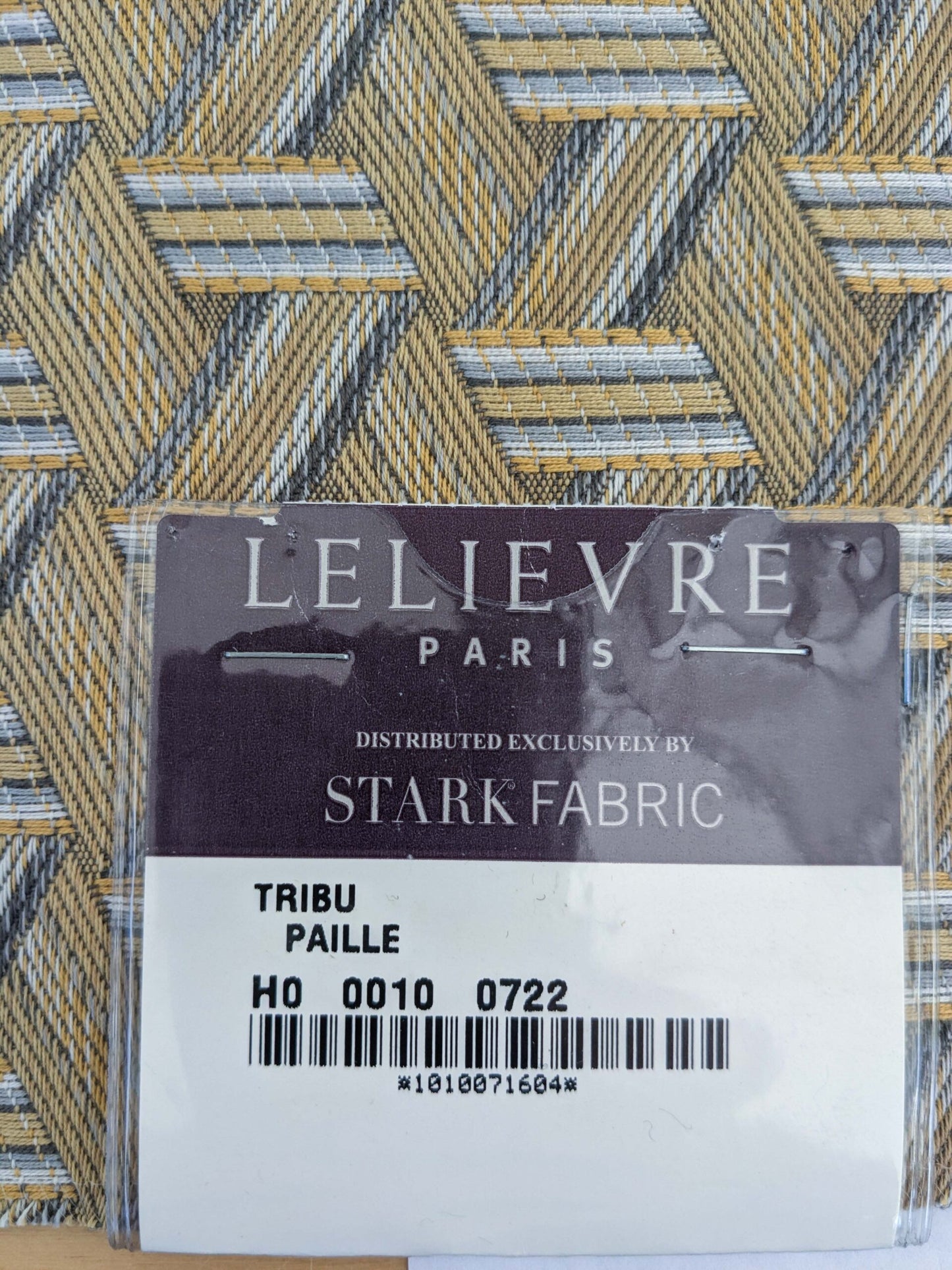 49 EV50 25" x 28" Scalamandre Lelievre Paris Tribu Paille Large Jacquard Light Yellow Polyester Geometric Graphic MSRP USD576/y