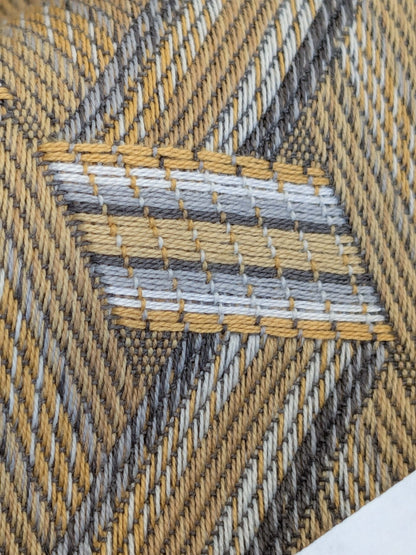 49 EV50 25" x 28" Scalamandre Lelievre Paris Tribu Paille Large Jacquard Light Yellow Polyester Geometric Graphic MSRP USD576/y