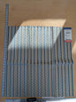 52 EV50 26" x 25" Scalamandre Old World Weavers Lavina Squiggle Bluejay Blue Beige Dot Circle Stripe Viscose MSRP USD 300/y