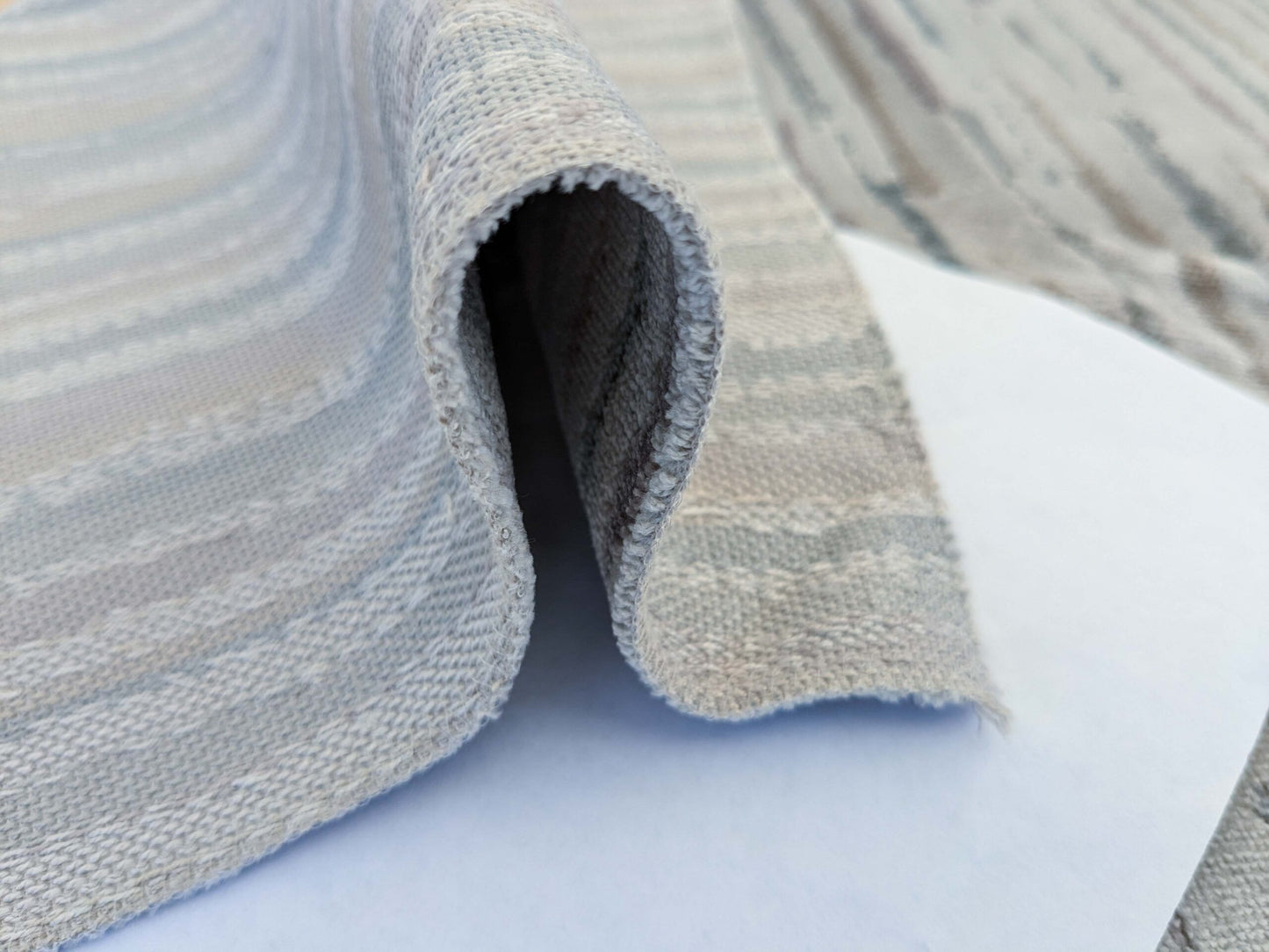 53 EV50 26" x 27" Scalamandre Old World Weavers Spazio Stone Gray Velvet Abstract Gray