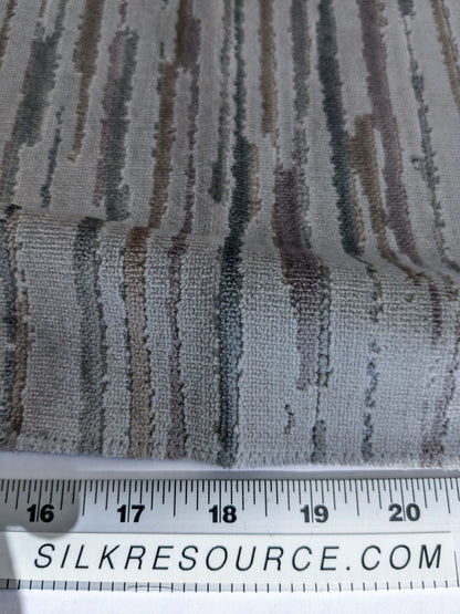 53 EV50 26" x 27" Scalamandre Old World Weavers Spazio Stone Gray Velvet Abstract Gray