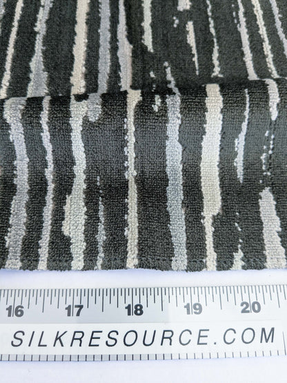 54 EV50 26" x 27" Scalamandre Old World Weavers Spazio Forest Black White Velvet Abstract