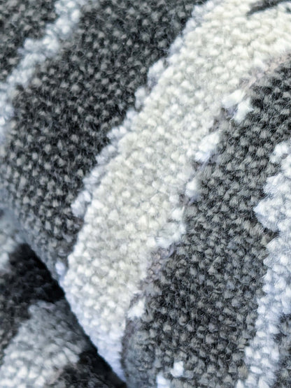 54 EV50 26" x 27" Scalamandre Old World Weavers Spazio Forest Black White Velvet Abstract