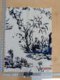 55 EV50 26" x 19" Scalamandre Summer Palace Porcelain Blue White Chinoiserie Scenic Toile MSRP USD 262/y