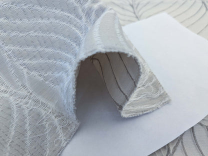 57 EV50 26" x 25" Scalamandre Silk Square Sagamore Hill Platinum Gray Botanical Foliage MSRP USD 492/Y