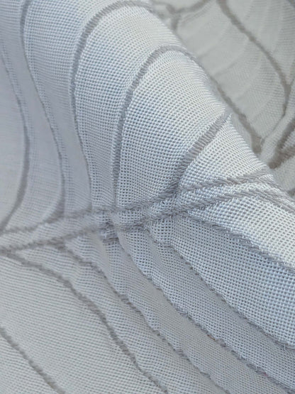 57 EV50 26" x 25" Scalamandre Silk Square Sagamore Hill Platinum Gray Botanical Foliage MSRP USD 492/Y