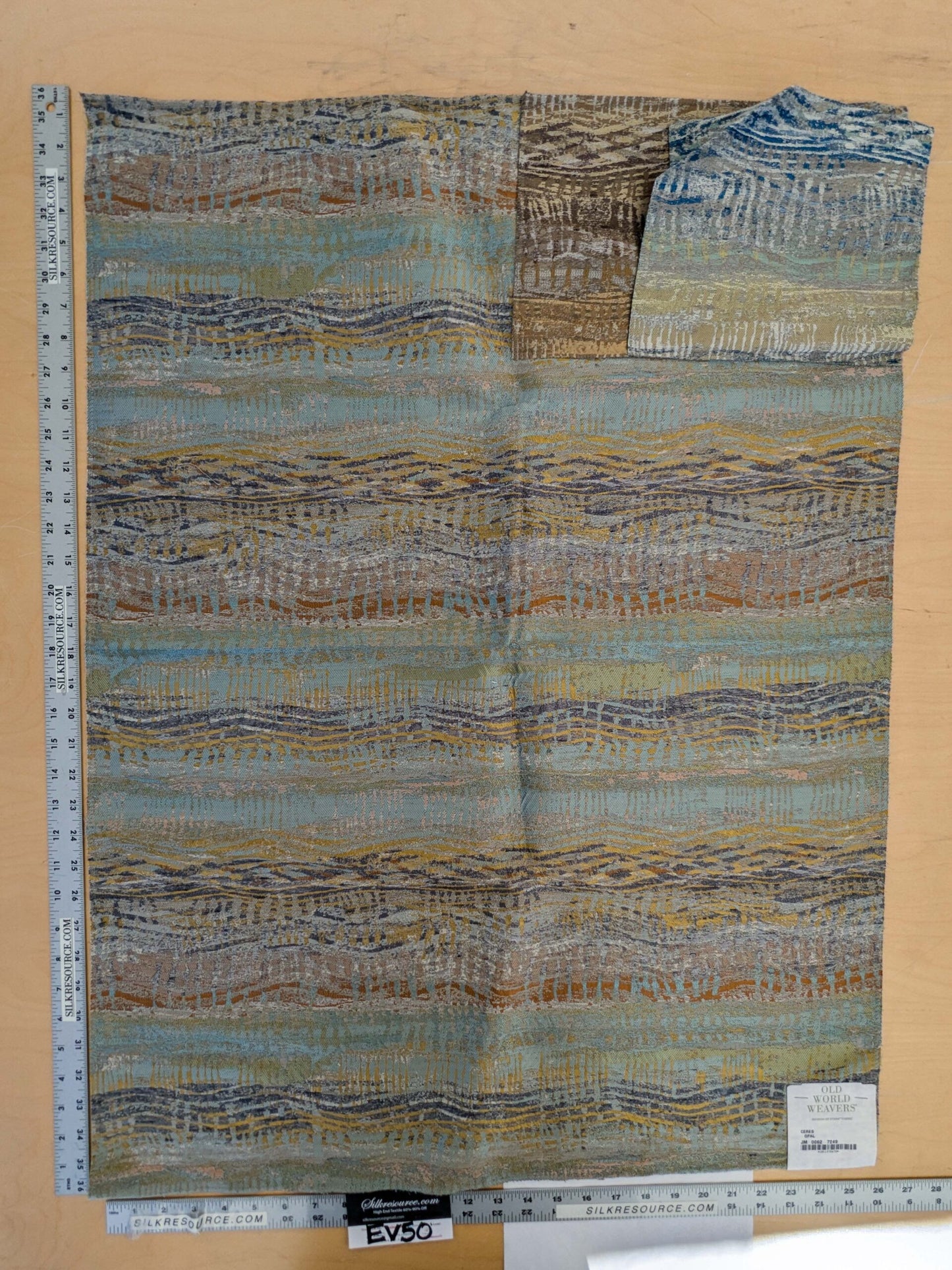58 EV50 36" x 26"  Scalamandre Old World Weavers CERES Opal Abstract Ombre Blue MSRP USD270/y