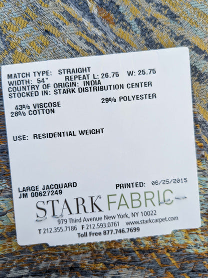 58 EV50 36" x 26"  Scalamandre Old World Weavers CERES Opal Abstract Ombre Blue MSRP USD270/y