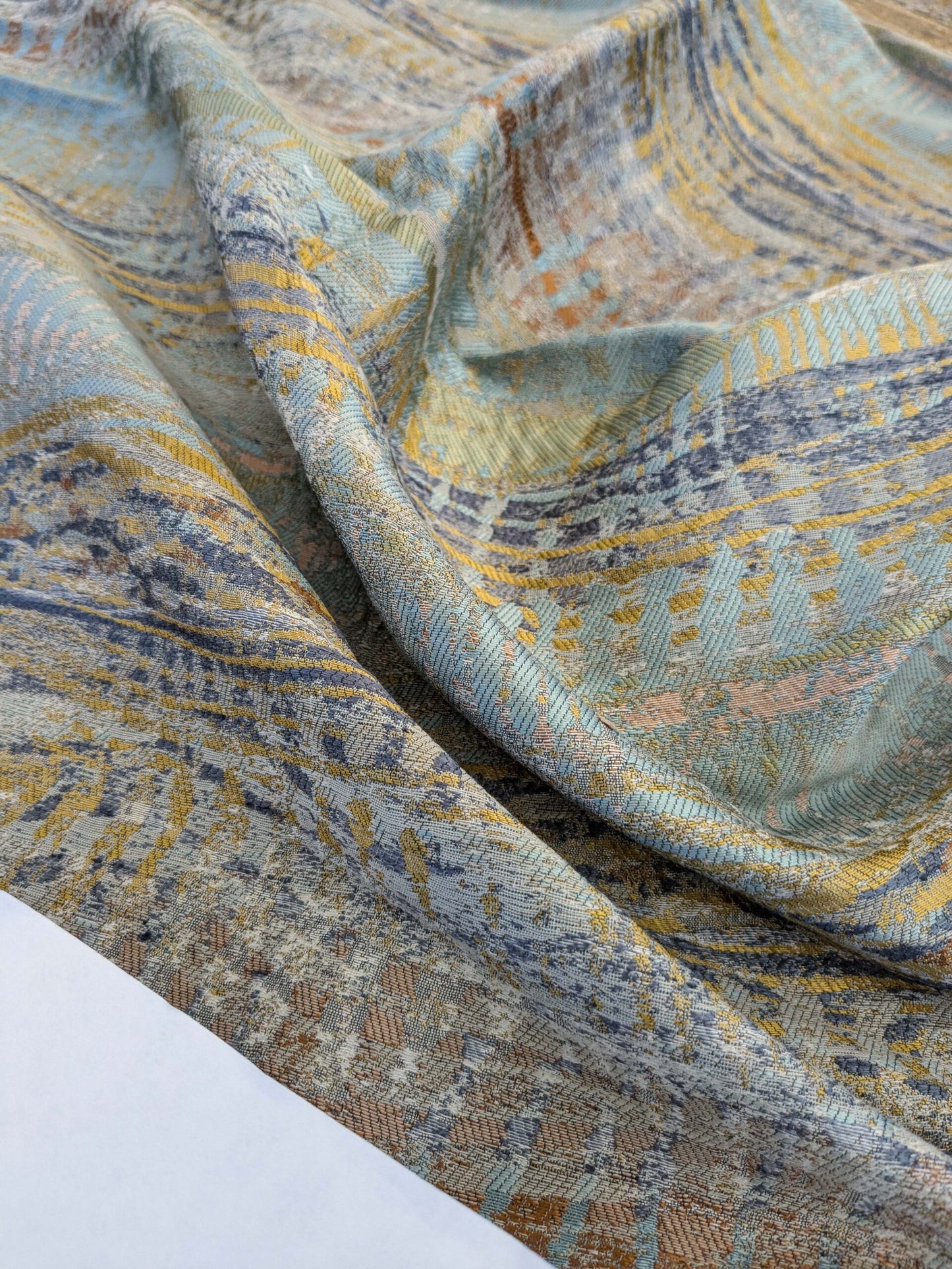 58 EV50 36" x 26"  Scalamandre Old World Weavers CERES Opal Abstract Ombre Blue MSRP USD270/y