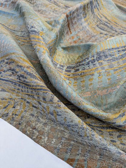 58 EV50 36" x 26"  Scalamandre Old World Weavers CERES Opal Abstract Ombre Blue MSRP USD270/y